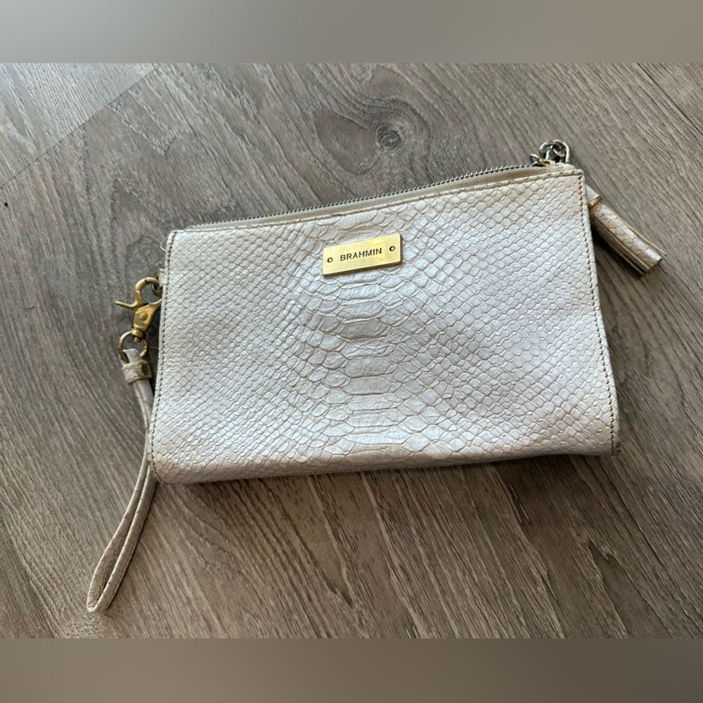 Brahmin Millie snakeskin wristlet